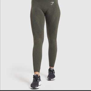 Gymshark vital seamless leggings- dark green marl